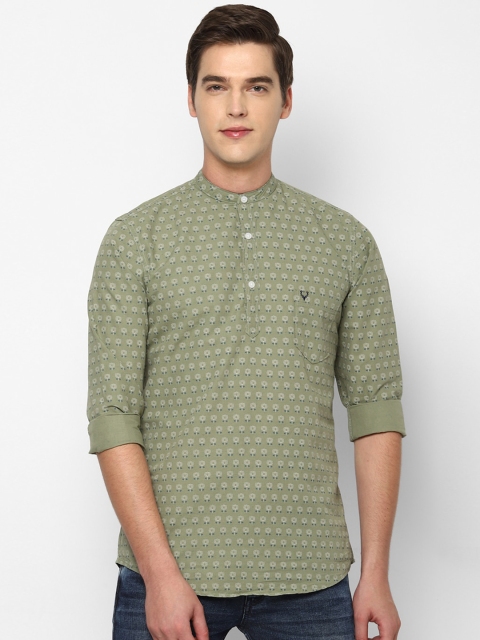 

Allen Solly Sport Men Olive Green Printed Casual Shirt