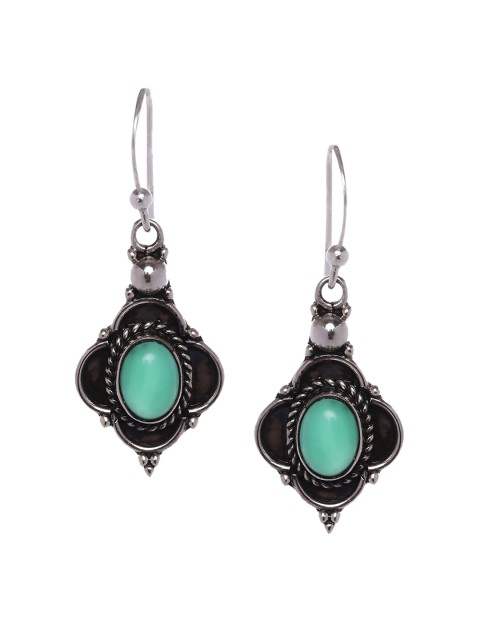 

Fabindia Silver-Toned Contemporary Drop Earrings