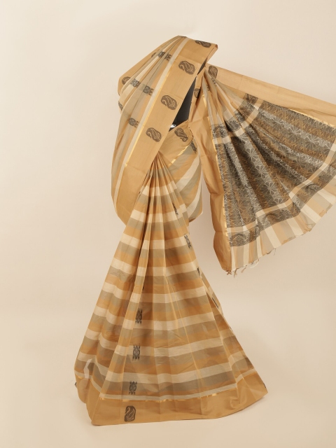 

Pothys Beige Striped Saree