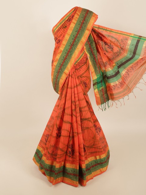 

Pothys Orange Printed Saree