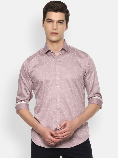 

V Dot Men Pink Slim Fit Printed Casual Shirt