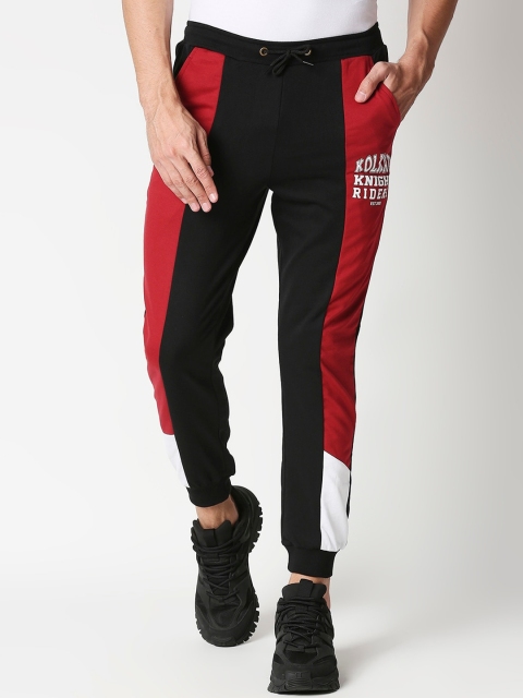 

Bewakoof Men Black & White KKR Est 2008 Print Joggers