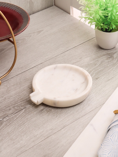

NikkisPride White Solid Handmade Marble Serving Spoon Rest