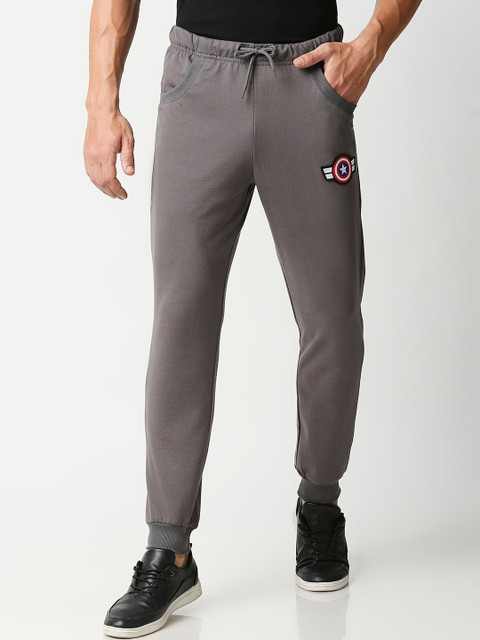 

Bewakoof Grey Men Captain America Moss Green Badge Joggers