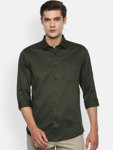 

Louis Philippe Jeans Men Olive Green Slim Fit Cotton Casual Shirt