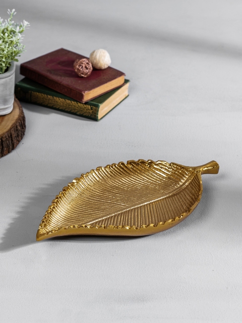 

Pure Home and Living Gold-Toned Large Birch Leaf Platter