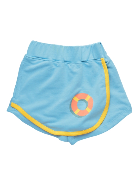 

You Got Plan B Girls Blue Mid-Rise Regular Shorts