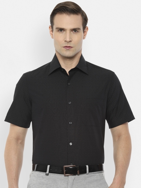 

Louis Philippe Men Black Cotton Formal Shirt
