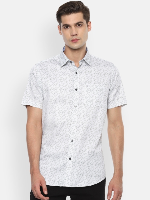 

Van Heusen Sport Men White Slim Fit Abstract Printed Casual Shirt