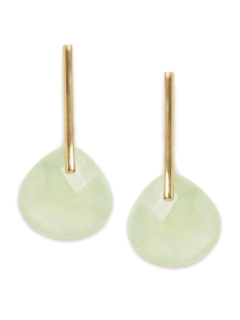 

Fabindia Lime Green Contemporary Drop Earrings, Gold