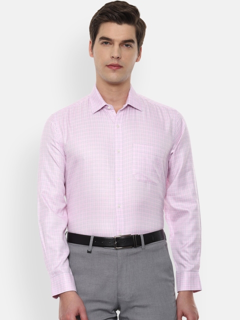 

Van Heusen Men Pink Checked Casual Shirt