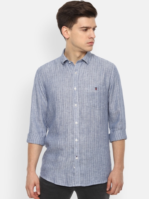 

Louis Philippe Sport Men Blue Slim Fit Striped Casual Shirt