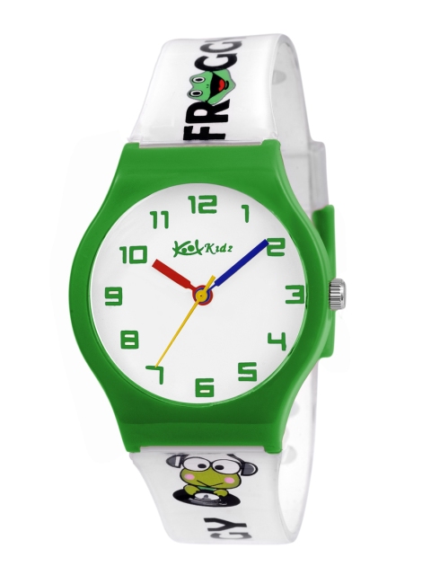 

Kool Kidz Unisex Kids White Dial & Multicoloured Strap Analogue Watch, Multi