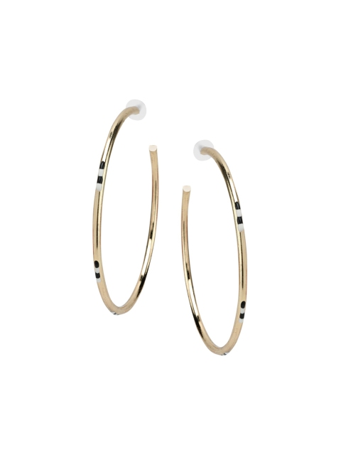 

Kazo Women Gold-Toned Contemporary Half Hoop Earrings