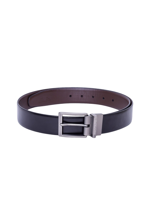 

Red Tape Men Black Leather Reversible Formal Belt