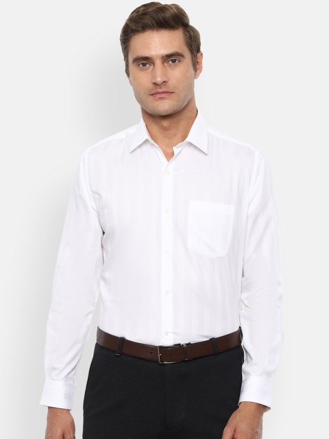 

Van Heusen Men White Striped Formal Shirt
