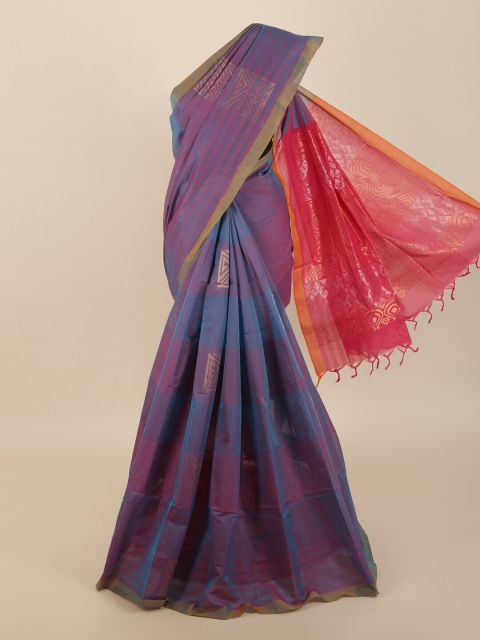 

Pothys Violet Striped Saree