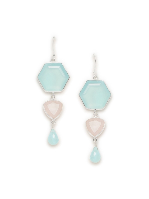 

Fabindia Silver-Toned Contemporary Drop Earrings