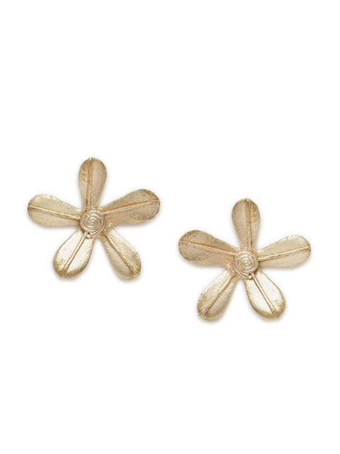 

Fabindia Gold-Toned Floral Studs Earrings