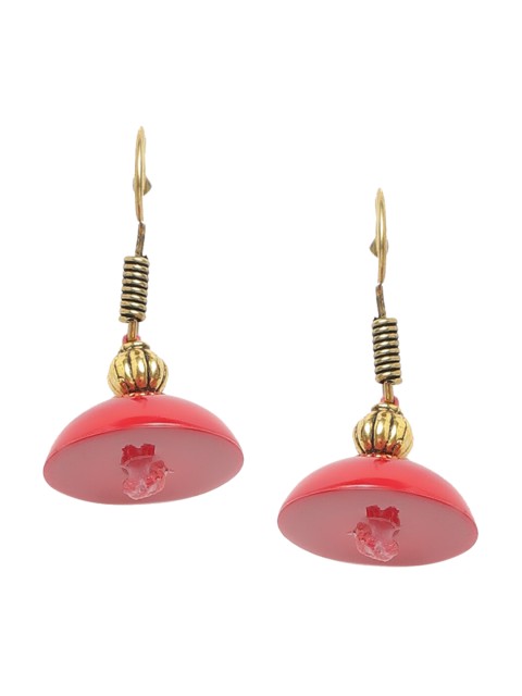 

Fabindia Red Handcrafted Contemporary Drop Earrings