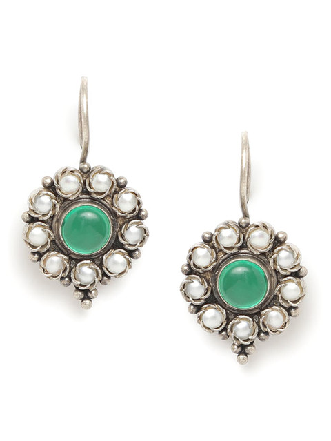 

Fabindia Silver-Toned Contemporary Drop Earrings