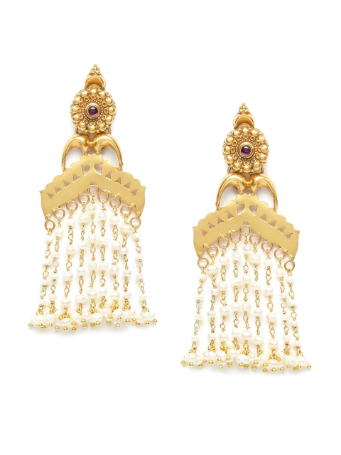 

Fabindia Gold-Toned Contemporary Drop Earrings