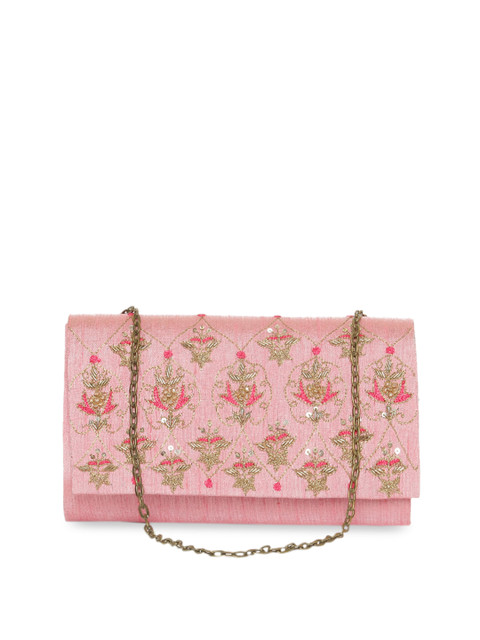 

Fabindia Pink Embellished Structured Sling Bag