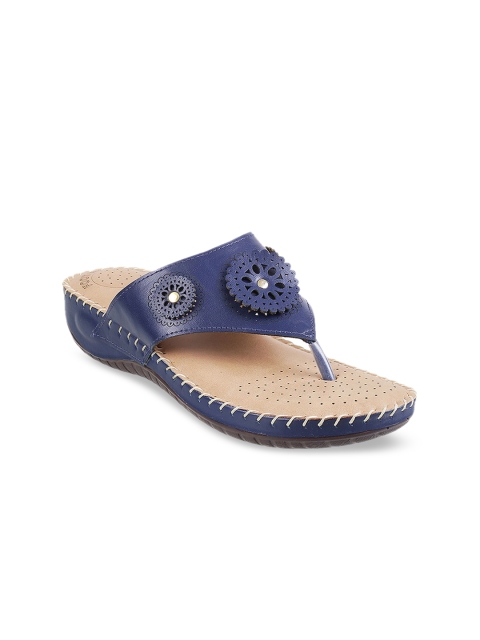 

WALKWAY Blue Embellished Comfort Sandals
