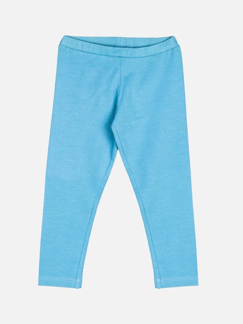

Peppermint Girls Blue Solid Leggings