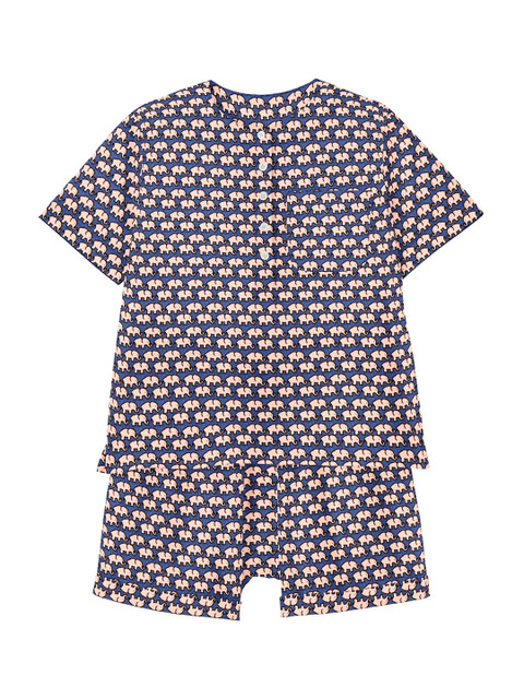 

THE BABY ATELIER Unisex Kids Blue & Pink Printed Night suit