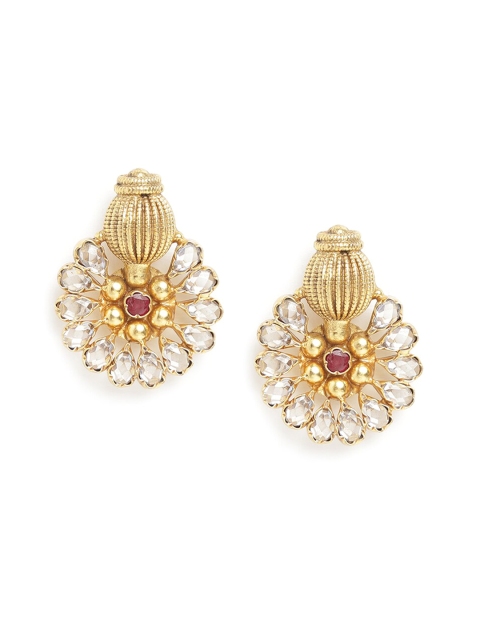 

Fabindia Gold-Toned Floral Studs Earrings