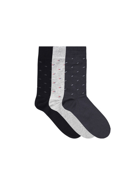 

N2S NEXT2SKIN Men Pack Of 3 Assorted Cotton Calf-Length Socks