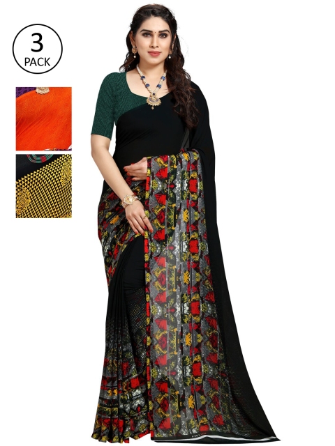 

KALINI Multi Pack of 3 Printed Saree
