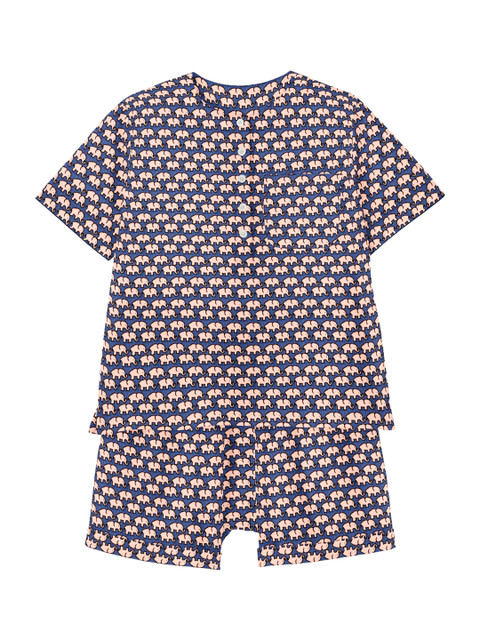 

THE BABY ATELIER Unisex Kids Blue & Pink Printed Night Suit