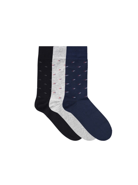 

N2S NEXT2SKIN Men Pack Of 3 Assorted Cotton Calf-Length Socks