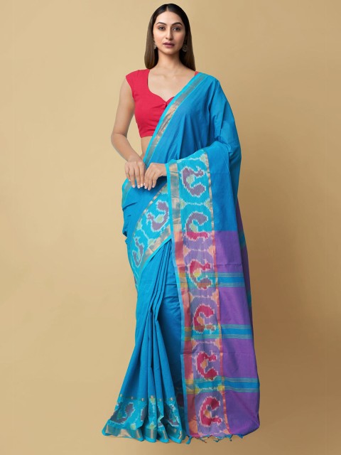 

Unnati Silks Blue & Purple Chettinad Saree