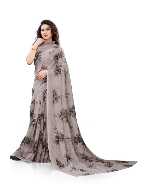

KALINI Women Mauve Floral Printed Saree
