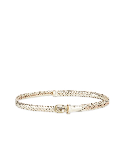 

Forever Glam by Pantaloons Women Gold-Toned Braided PU Belt