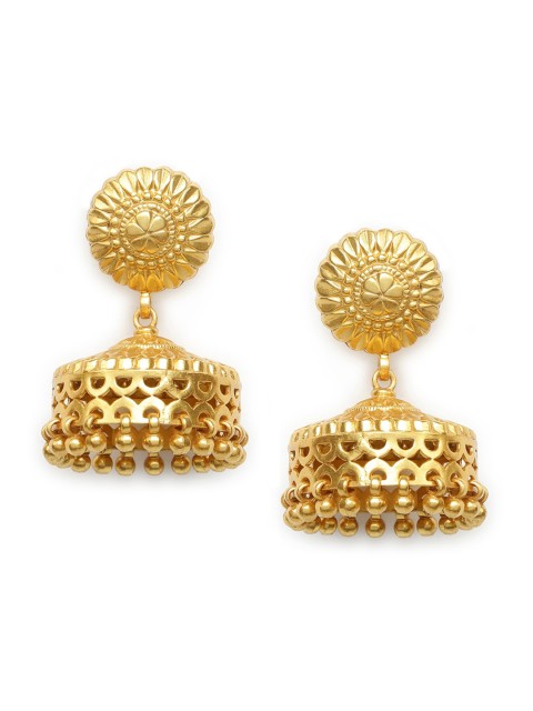 

Fabindia Gold-Toned Dome Handcrafted Shaped Jhumkas Earrings