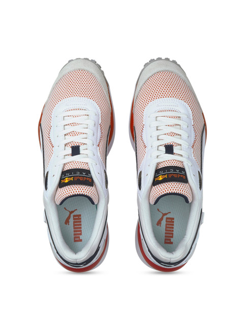 

Puma Unisex Pink & White Woven Design Sneakers