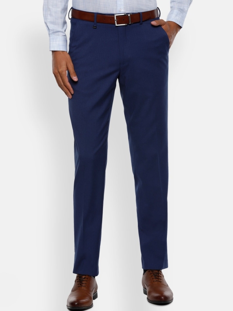 

Van Heusen Men Blue Formal Trousers