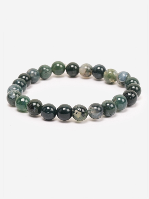 

BuckleUp Unisex Green Agate Elasticated Bracelet