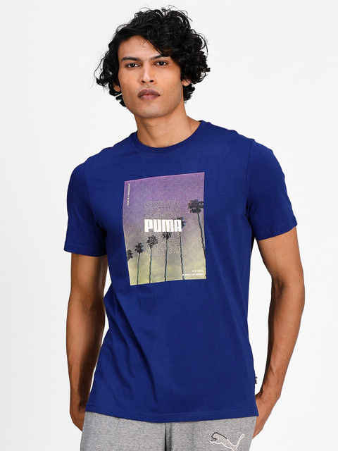 

Puma Men Blue Printed T-shirt