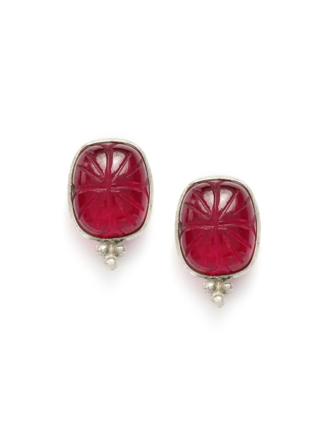 

Fabindia Silver-Toned Contemporary Studs Earrings