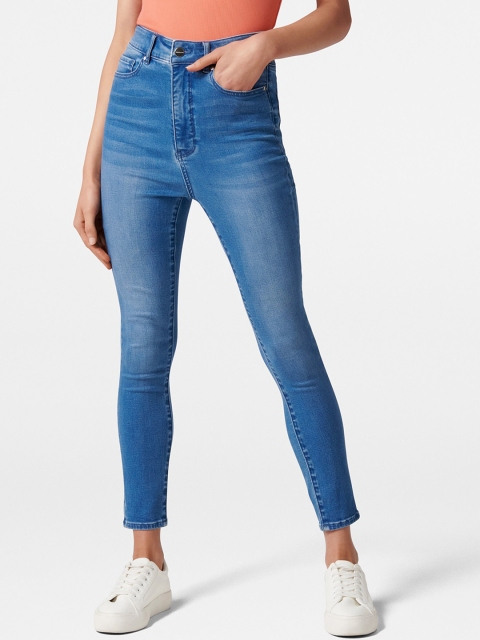 

Forever New Women Blue Skinny Fit High-Rise Light Fade Jeans