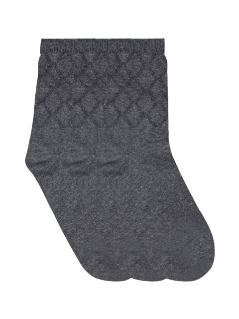

N2S NEXT2SKIN Men Pack Of 3 Grey Solid Cotton Calf-Length Socks