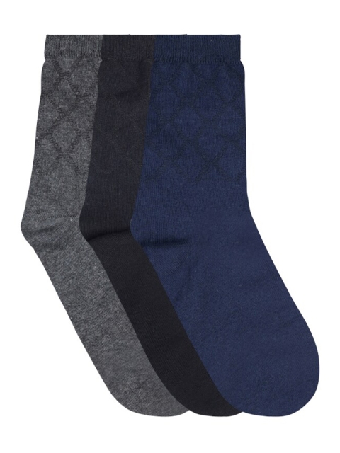 

N2S NEXT2SKIN Men Pack Of 3 Assorted Calf-Length Cotton Socks