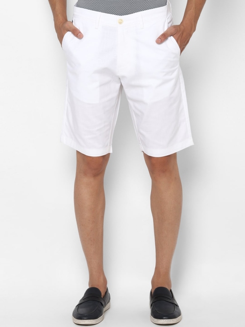 

Allen Solly Men White Slim Fit Mid-Rise Regular Shorts