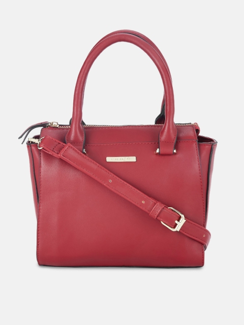 

Forever Glam by Pantaloons Red Leather Structured Handheld Bag