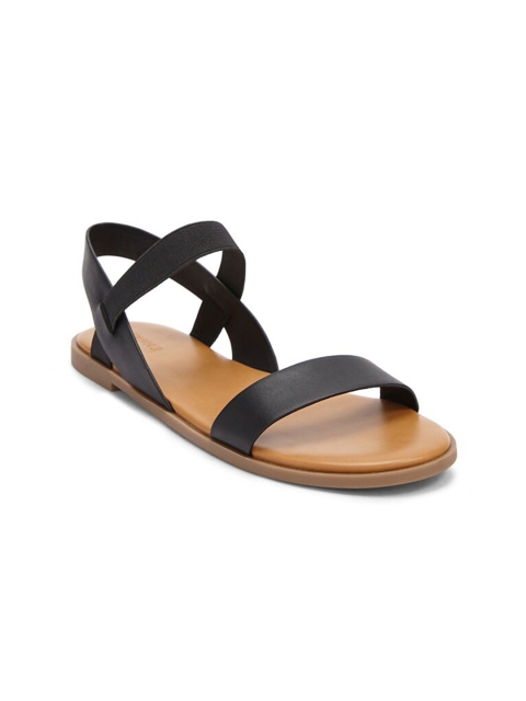 

FOREVER 21 Women Black PU Comfort Sandals